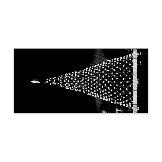 Blauw licht kerstboom zelfinktende stempel (Design)