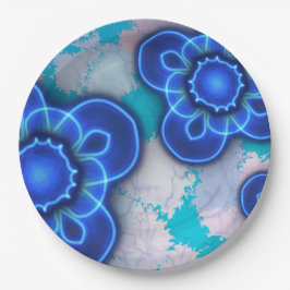 Blauw licht papieren bordje