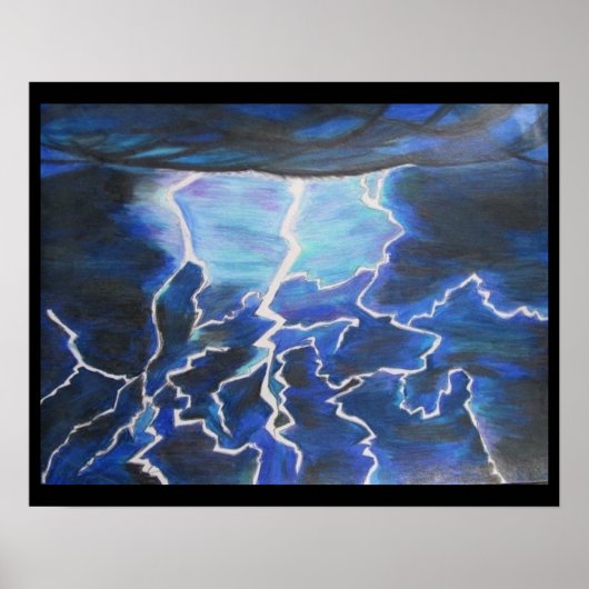 Blauw licht Poster (Voorkant)