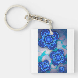 Blauw licht sleutelhanger