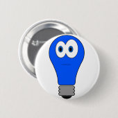 Blauw licht speciaal ronde button 5,7 cm (Voorkant /achterkant)