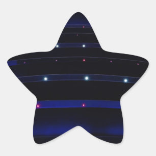 blauw licht strepen ster sticker
