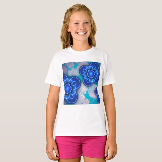 Blauw licht t-shirt (Voorkant volledig)