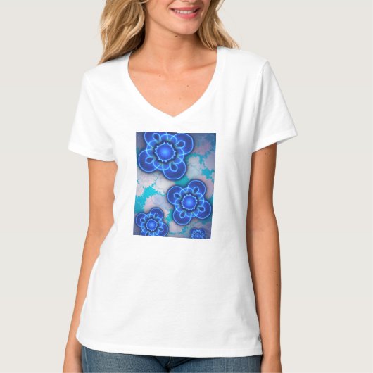 Blauw licht t-shirt (Voorkant)