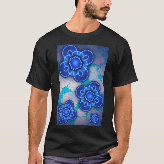 Blauw licht t-shirt (Voorkant)