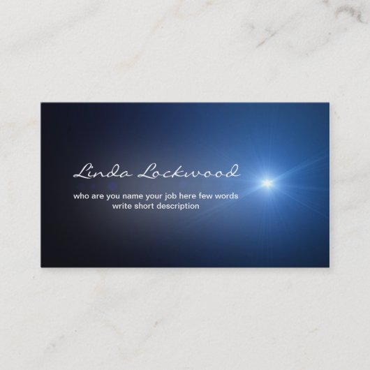 blauw licht visitekaartje (Voorkant)