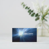 blauw licht visitekaartje (Staand voorkant)