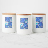 Blauw licht voedselcontainer etiket (Flessen)