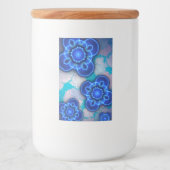 Blauw licht voedselcontainer etiket (Voorkant)