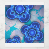 Blauw licht wijn etiket (Enkel label)