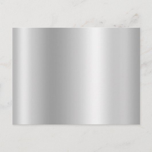 Blauw Licht Zilver Grijs Folie Gradiënt Briefkaart (Voorkant)