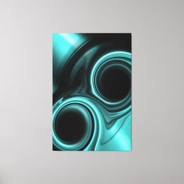 Blauw lichtbundelend Blackgaten gestoord Canvas