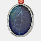 Blauw Lichtgevend Abstract Ornament (Links)