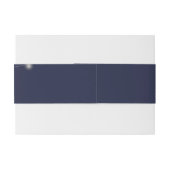 Blauw Lichtslingers Bruiloft Bloemen Uitnodigingen Wikkel (Achterkant Voorbeeld)