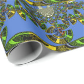 Blauw liefdadig ontwerp cadeaupapier (Rol Hoek)