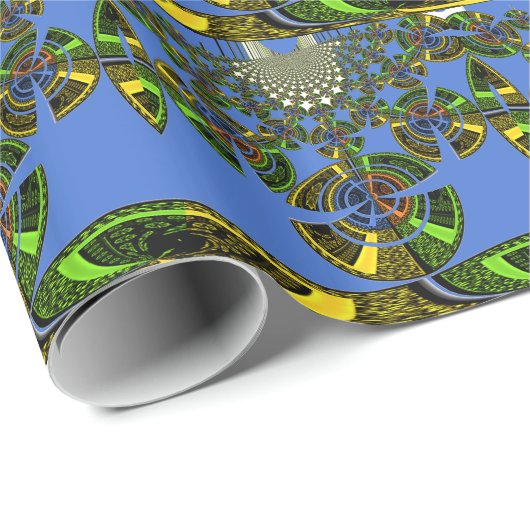 Blauw liefdadig ontwerp cadeaupapier (Rol Hoek)