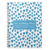 Blauw Liefde Hart Huwelijksplannen Notitieboek (Voorkant)
