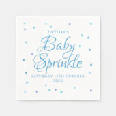  Blauw Liefde Harten Baby Boy Sprinkle Shower Servet (Voorkant)