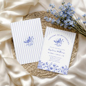 Blauw Lifetime of Butterflies Bruiloftsborrel Kaart