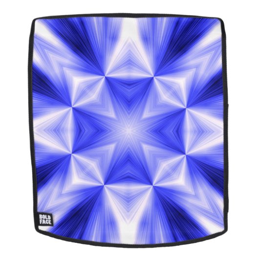 Blauw lijnburstpatroon rugtassen (Verwijderbaar gezicht)