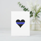 Blauw lijnhart briefkaart (Staand voorkant)