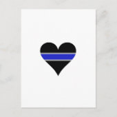 Blauw lijnhart briefkaart (Voorkant)