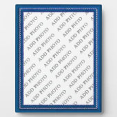 Blauw Lijst Afbeelding Voeg uw fotoplak toe Fotoplaat (Voorkant)