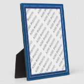 Blauw Lijst Afbeelding Voeg uw fotoplak toe Fotoplaat (Zijkant)