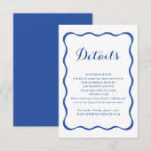 Blauw Lijst bruiloft behuizing Kaart (Voorkant / Achterkant)