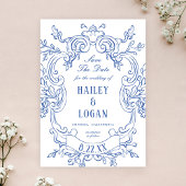  Blauw  Lijst Bruiloft Opslaan De Datum Save The Date