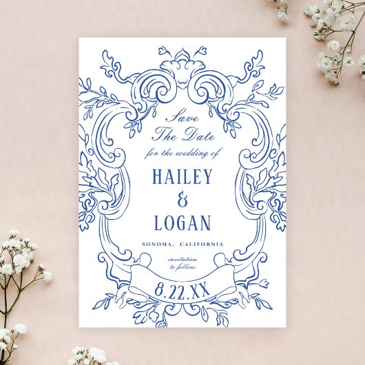  Blauw  Lijst Bruiloft Opslaan De Datum Save The Date