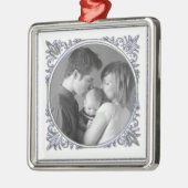 Blauw Lijst Metalen Ornament (Links)