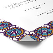 Blauw lijst Muslim nikkah Certificate poster (Hoek)
