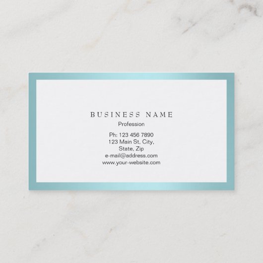 Blauw Lijst van de Tiffany Ocean Minimal White Met Visitekaartje (Achterkant)