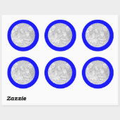 Blauw Lijsten Sticker (Vel)