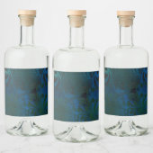 blauw likeurfles etiket (Flessen)