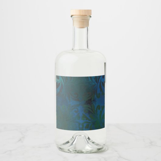 blauw likeurfles etiket (Voorkant)