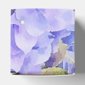 Blauw Lila Custom Wedding Hydrangea Bedankdoosjes (Bovenkant)