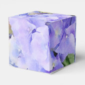 Blauw Lila Custom Wedding Hydrangea Bedankdoosjes (Achterkant)