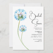 Blauw lila groene paardenbloem floral Vrijgezellen Kaart (Voorkant)