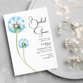 Blauw lila groene paardenbloem floral Vrijgezellen Kaart