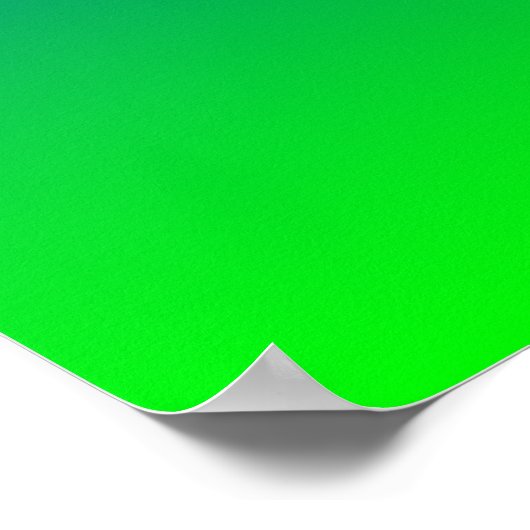 Blauw Lime Gradiënt Poster (Hoek)