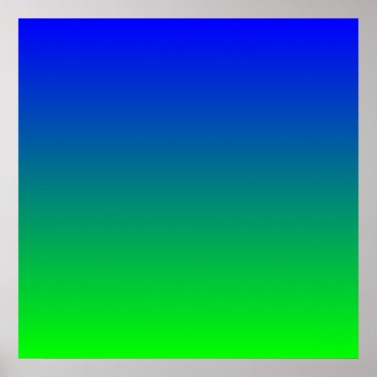 Blauw Lime Grens Poster (Voorkant)