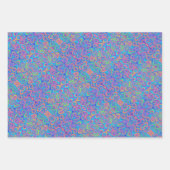 Blauw, Limoengroen, Paarse, Oranje wervelpatroon Inpakpapier Vel (Voorkant)