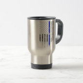 BLAUW LINE -American Flag Travel Mug Reisbeker (Voorkant rechts)