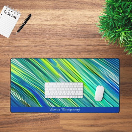 Blauw Lineair Schattig Esthetisch Bureaumat