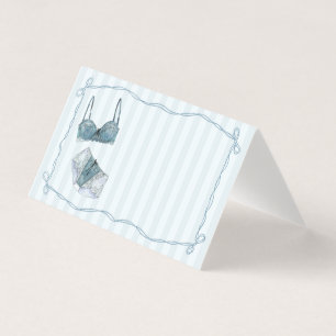 Blauw lingerie douche boog plaats kaart tafel deco