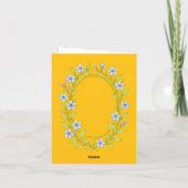 Blauw linnen rustieke bloemstijl bruiloft (Achterkant)