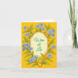 Blauw linnen rustieke bloemstijl bruiloft