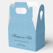 Blauw linnen Simple Script kater herstelkit Bedankdoosjes (Geopend)